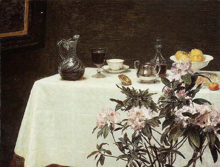 Still Life, Corner of a Table,, Henri Fantin-Latour